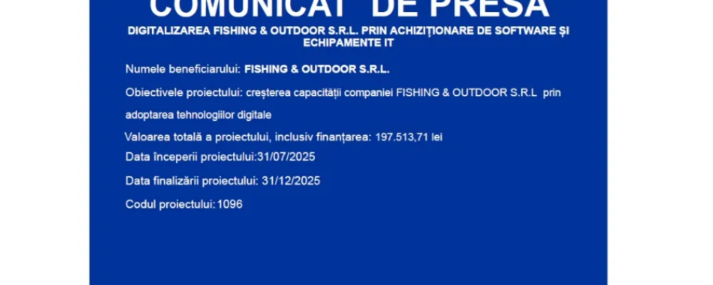 Comunicat de presă