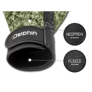 Mănuși din neopren cu căptușeală din fleece Delphin NeoFLIX-1